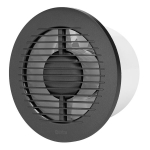 Elektrinis ventiliatorius Europlast E-Extra EA125A, &Oslash;125mm su rutuliniu guoliu, antracitas