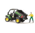 Mažas traktorius Bruder John Deere Gator XUV 855D su vairuotoju, 02490