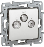 Legrand Niloe Rtv-sat anteninis lizdas, 14 Db, baltas