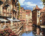 Tapyba pagal skaičius Miestas prie upės Symag, 40x50 cm