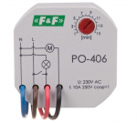 Laiko relė su atidėtu nusileidimu F&F PO-406, 230 V