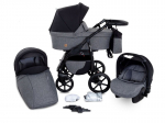 Universalus vežimėlis 3-in-1 ElmaPram Boston, grey