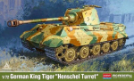 Klijuojamas modelis Academy 13423 German King Tiger Henschel Turret 1/72