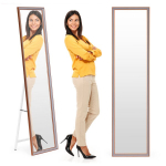 Large standing mirror, 148 cm, aluminum frame, foldable, ModernHome