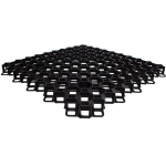Sodo grotelės Bradas MULTI GRID, 40mm / 600x600mm, juodos