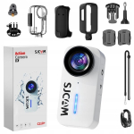 Sporto kamera sjcam c110 + balta 4k30fps 20mp vandeniui atspari wi-fi giroskopas stab