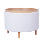Tumba/laud HIRO D56xH42,5cm, valge, pani