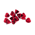 Raudonas metalinis varpelis, 2,6 cm., 10 vnt.