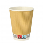 Gofruoto kraftpopieriaus puodelis 350 ml, &oslash; 90 mm 25 vnt.