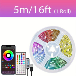 I&scaron;maniosios RGB LED juostos, kambarių dekoracijoms., 5M/16FT