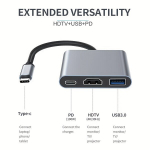 USB-C 3in1 &scaron;akotuvas adapteris