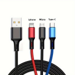 3-in-1 Greito Įkrovimo USB Laidas,  Daugiaspalvis