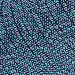 Universalus 4mm 7-gyslių paracordas, įvairiaspalvis dirbiniais.,  Žalia violetinė juoda kvadratinė kamufliažas