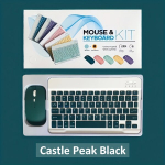 Belaidė klaviatūra ir pelė Android iPad Samsung Xiaomi., Pilis Peak Black