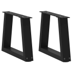 Valgomojo stalo kojos v formos 2 vnt juoda 40x(30-31,3) cm