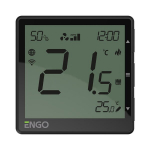 Engo EFAN Wifi Fan Coil termostatas 230V, juodas, Juoda