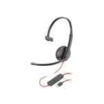 Mikroausinės - laidinės - USB-C - HP Inc. - Poly Blackwire 3210 - Blackwire 3200 serija - mikroausinės - ant ausų - laidinės - Sup