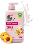 Dicora Urban Fit citrusinis du&scaron;o gelis su persikais, maitinamasis gelis su vitaminu C ir natūraliais ekstraktais, 825 ml.