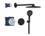 SmartControl Rainshower SmartActive 310 2 sr potininė termostatinė du&scaron;o sistema. juoda
