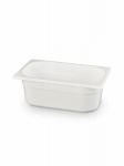 GN talpykla 1/4 i&scaron; balto polikarbonato, HENDI, GN 1/4, 1,8L, Balta, 265x162x(H)65mm