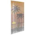 Vabzdžių durų užuolaidos, palmės spaudinys, 90x220cm, bambukas