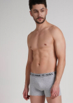 Vyrų medvilniniai &scaron;ortai-bokseriai G-MAN 20401/60 Giulia, spalva grey melange