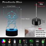 Stitch naktinė lemputė, Lilo ir Stitch dovanos 3D Stitch lempos žaislas