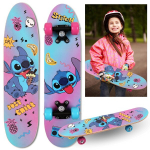 DISNEY Stitch Vaiki&scaron;ka medinė riedlentė 61 cm, neslystanti, lengva ir stabili 20-50 kg, Universalus