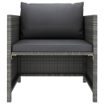 Sodo sofa，Lauko sofa su pagalvėlėmis, pilkos spalvos, poliratanas CFE11969