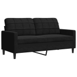 Dvivietė sofa，Poilsio sofa, juodos spalvos, 140cm, aksomas CFE67689