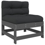 Vidurinė sofos，Poilsio sofa dalis su pagalvėlėmis, pilka, pu&scaron;ies masyvas CFE76922