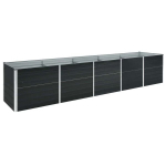 Auk&scaron;tas Lovelis，Gėlių dėžė，Gėlių vazonas, antracito, 400x80x45cm, galvanizuotas plienas CFE89953
