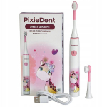 Vaiki&scaron;kas elektrinis dantų &scaron;epetėlis PixieDent Sweet Giraffe, rožinis, 3&ndash;6 m. ir 6+ m., su 2 antgaliais