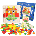 Montessori 120 dalių vaikų dėlionė su 40 mozaikų paveikslėliais LIVMAN SD46
