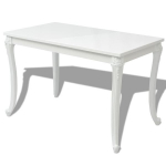 Valgomojo Stalas，Virtuvės stalas, 116x66x76cm, labai blizgus, baltas CFE48906