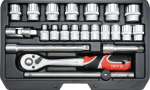 Yato galvučių rinkinys 3/8", 22 vnt