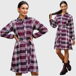 Mar&scaron;kinių tipo suknelė moterims Line, bordinės spalvos