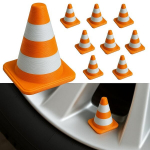 Padangų Ventilių Dangteliai &bdquo;Traffic Cone&ldquo; Nordhelios 8 vnt.