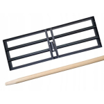Metalinis žemės lyginimo grėblys, 90x30 cm + 150 cm rankena