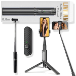 Asmenukių lazda ("Selfie sticks") LIVMAN Oth-AB202 - daugiafunkcis asmenukių lazdas ir trikojis su nuotolinio valdymo pultu, 0,8m