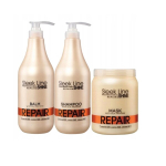 Stapiz Sleek Line Repair rinkinys su &scaron;ilku &ndash; &scaron;ampūnas 1000 ml + balzamas 1000 ml + kaukė 1000 ml