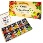 Ceilono juodoji arbata Asorti mai&scaron;eliuose 100 vnt (10 rū&scaron;ių x 10 vnt.), Tarlton, 200g