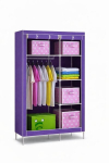 HCX 8890 violetinė drabužių spinta surenkama