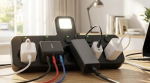 Prailgintuvas su jungtukais, 5 lizdai su LED ap&scaron;vietimu, 8625L, juodas