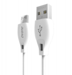 USB - micro USB kabelis, 2m, baltas