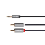 jack 3.5 stereo ki&scaron;tukas - 2rca 1m kruger&matz basic kabelis