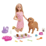 Lėlė Barbie su naujagimiais &scaron;uniukais, HCK75