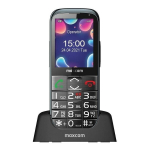 Telefonas MaxCom MM 724 Mobilusis Telefonas, 4GB, SOS Mygtukas, Dideli Klavi&scaron;ai, Juodas
