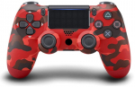 Games World PS4 Doubleshock 4 V2 bevielis žaidimų pultelis / valdiklis, kamufliažinis raudonas, skirtas PS4 / PS5 / Android / iOS