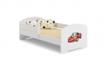 Vaiki&scaron;ka lova Luk su čiužiniu ir barjerine apsauga 144 cm x 77 cm x 56 cm, sportinis automobilis